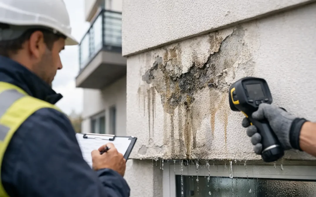 Segnali infiltrazioni facciata da controllare