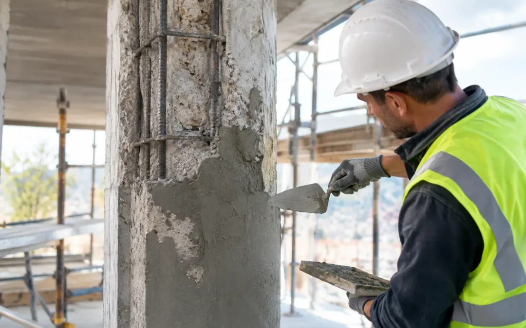 Ripristino dei pilastri: esempio di cantiere